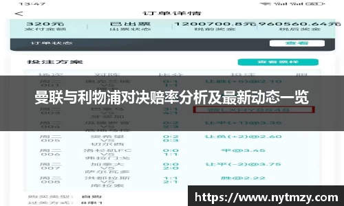 曼联与利物浦对决赔率分析及最新动态一览